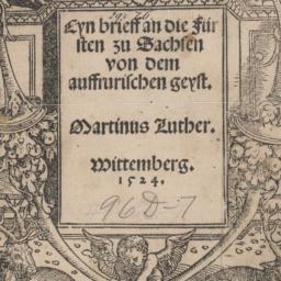Eyn brieff an die Fürsten ...