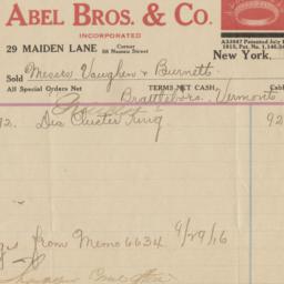 Abel Bros. & Co. Bill o...